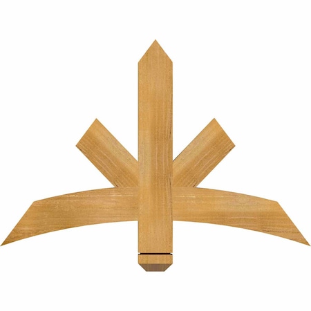 Ekena Millwork Alberta Rough Sawn Timber Gable Bracket, Western Red Cedar, 36"W x 24"H x 2"D x 4"F, 16/12 Pitch GBW036X24X0204ALB00RWR